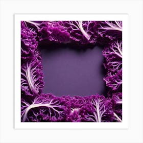 Purple Cabbage Frame Art Print