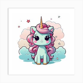 Cute Unicorn 461 Art Print