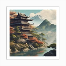 Japanese Pagoda Art Print