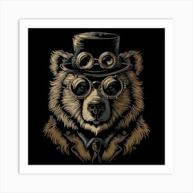 Steampunk Bear 47 Art Print