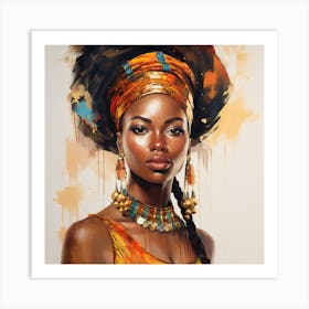 African Femela Faces Csaba Fikker 15 Art Print