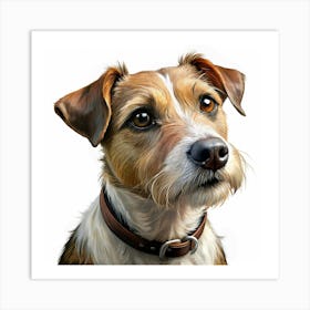 Jack Russell Terrier Portrait Art Print