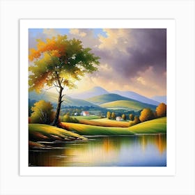 Landscape By The Lake 1 Art Print