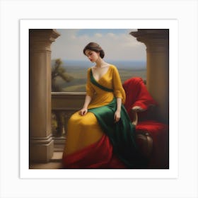 'The Lady In Yellow' Art Print