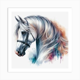 White Horse 3 Art Print