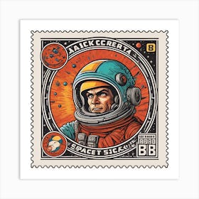 Sci Fi Retro Space Man Art Print Art Print