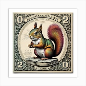 Vintage Squirrel Art Print Art Print