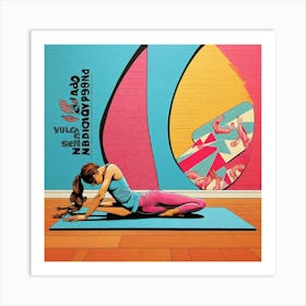 Girl Doing Yoga Art Print