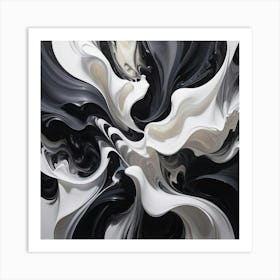 Black and White Abstract Art 201 Art Print