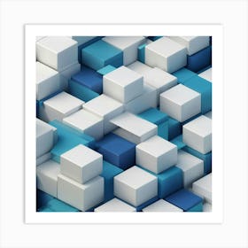 Abstract Cubes 9 Art Print