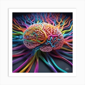 Colorful Brain 40 Art Print