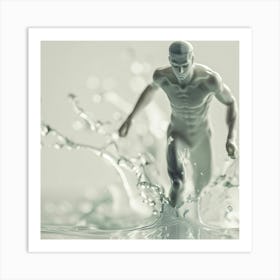 Man Splashing Water Art Print