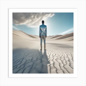 Man Standing In Desert 3 Art Print