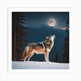 Howling Wolf 1 Art Print