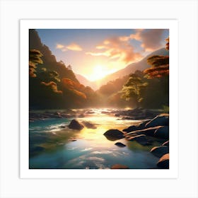 Pelorus River Nelson Art Print