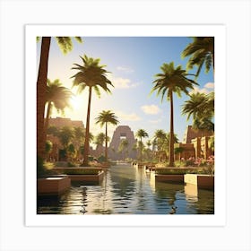 Egyptian Village Art Print