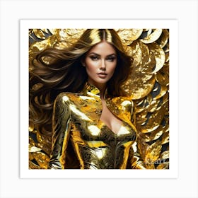 Golden Angel 3 Art Print