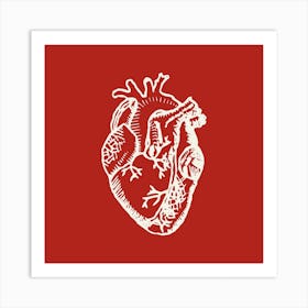 Human Heart Square Art Print