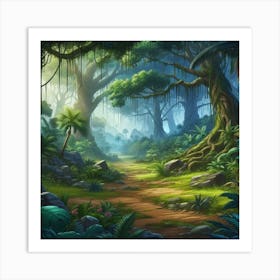 Jungle Scene Art Print