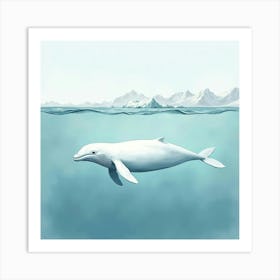 Whale In The Arctic Art Print