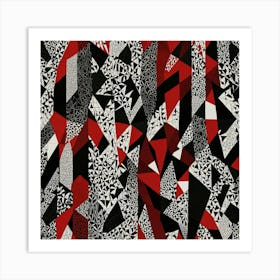 Abstract Red And Black 1 Art Print