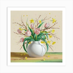 Tulips In A Vase 7 Art Print