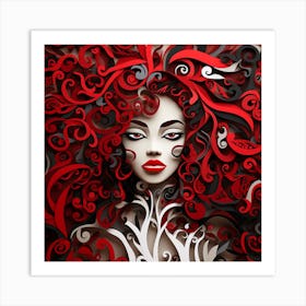 Red Haired Woman 5 Art Print