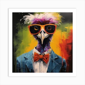 Eagle In Sunglasses Art Print