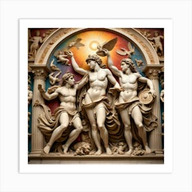 An ancient painting from Roman art Art Print