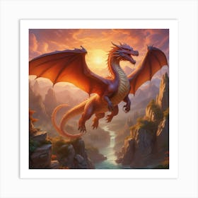 Dragon In Flight Art Print