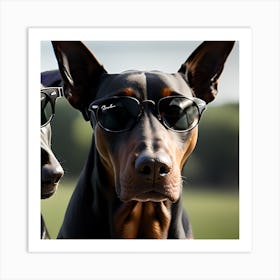 Dobermans Art Print