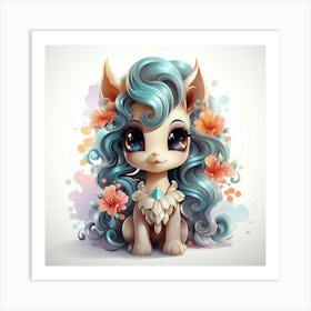 Kawaii Pony Art Print