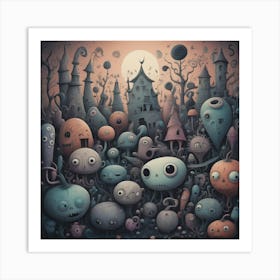 Monsters In The City art Art Print