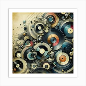 Old School Vinyl Records As Abstract Art 2 Art Print