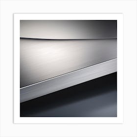 Close Up Of A Stainless Steel Plate Art Print