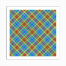 Plaid Fabric 11 Art Print