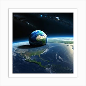 Earth From Space 10 Art Print