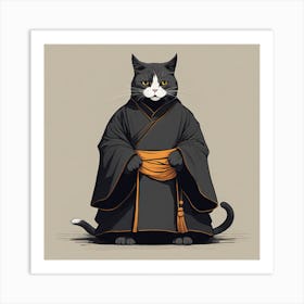 Samurai Cat Art Print