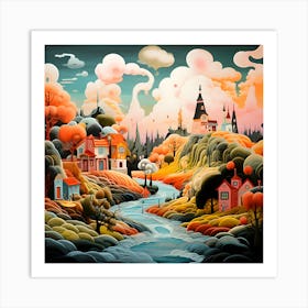 Candy Landscape Art Print