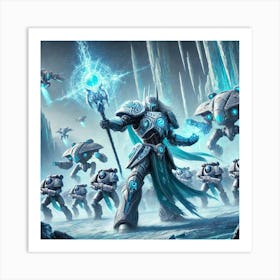 A Sci Fi Themed Scene Showcasing The Yin Ice Serpe Icy Command Art Print