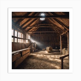 Barn Interior 3 Art Print