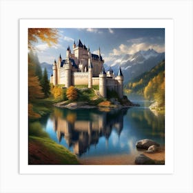 Castle By The Lake 4 Art Print