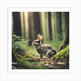 Rabbit In The Forest 135 Art Print