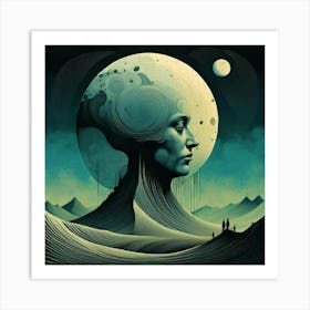 Moonhead Art Print