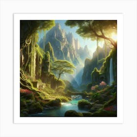 Fantasy Landscape paintings art print Art Print