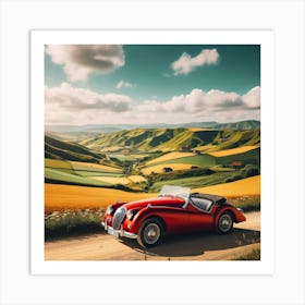 Classic Car In The Countryside 1 Art Print