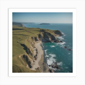 Aerial View Of The Coast Art Print