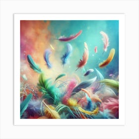 Feathers Stock Videos & Royalty-Free Footage Art Print