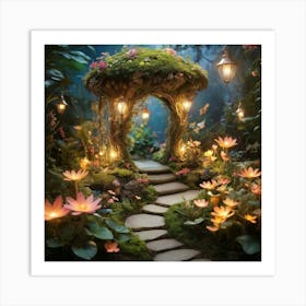 Fairy Garden paintings art print 2 Art Print