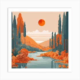 Landscape Painting 14 Art Print